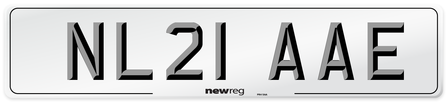 NL21 AAE Number Plate from New Reg